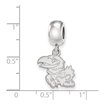 University of Kansas Sterling Silver Small Jayhawk Dangle Bead – view 6