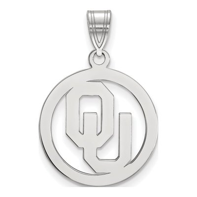 University of Oklahoma Sterling Silver Medium O-U Pendant