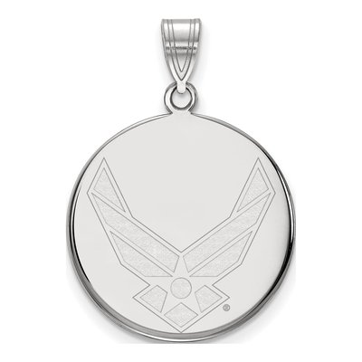 United States Air Force Academy Sterling Silver U.s Air Large Disc Pendant