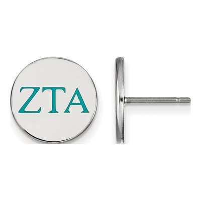 Zeta Tau Alpha Sterling Silver Enamel Stud Earrings