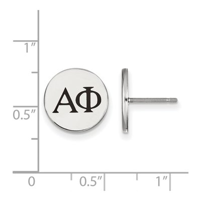 Alpha Phi Sterling Silver Sorority Stud Earrings – view 2