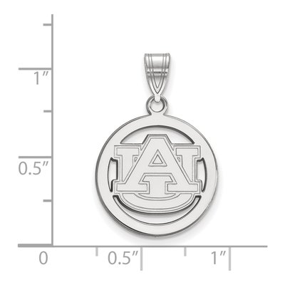 Auburn University Sterling Silver Medium Circle Pendant – view 2