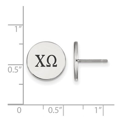 Chi Omega Sterling Silver Sorority Stud Earrings – view 2