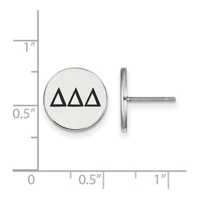 Delta Delta Delta Sterling Silver Sorority Stud Earrings – view 2