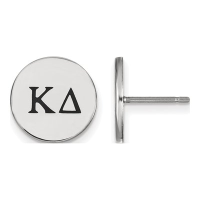 Kappa Delta Sterling Silver Greek Letter Stud Earrings