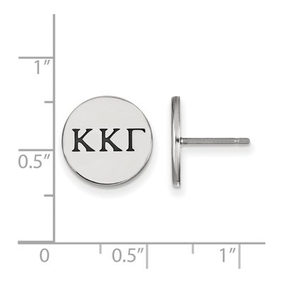 Kappa Kappa Gamma Sterling Silver Enamel Stud Earrings – view 2