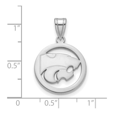 Kansas State University Sterling Silver Medium Wildcat Pendant – view 3
