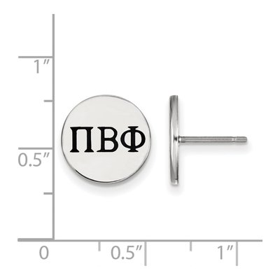 Pi Beta Phi Sterling Silver Stud Earrings – view 2