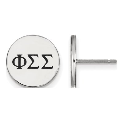 Phi Sigma Sigma Sterling Silver Enamel Stud Earrings