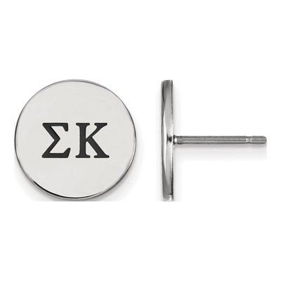 Sigma Kappa Sterling Silver Greek Letter Stud Earrings