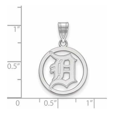 Detroit Tigers Sterling Silver Small Circle Pendant – view 2