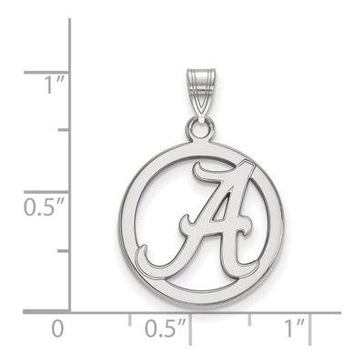 University of Alabama Sterling Silver Medium Letter A Pendant – view 2