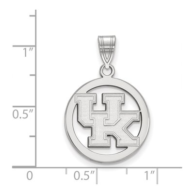 University of Kentucky Sterling Silver Medium U-K Pendant – view 2