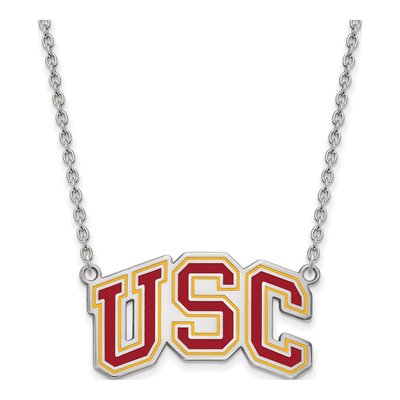 University of Southern California Sterling Silver Large USC Trojans Pendant Necklace