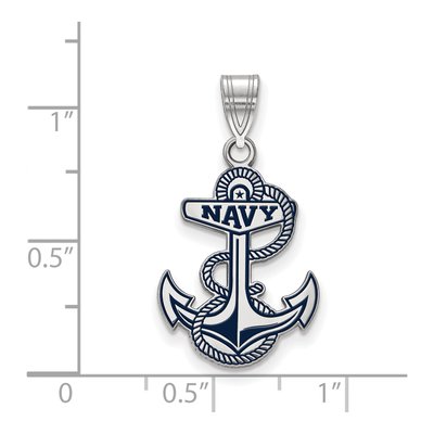 United States Naval Academy Sterling Silver Large Anchor Pendant – view 2