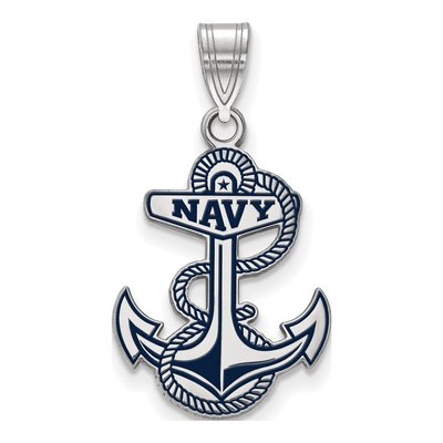 United States Naval Academy Sterling Silver Large Anchor Pendant