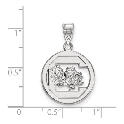 University of South Carolina Sterling Silver Medium Circle Pendant – view 2