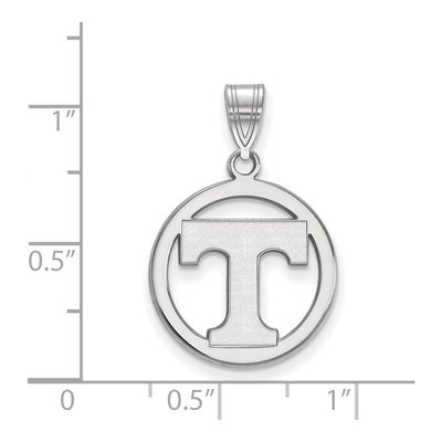 University of Tennessee Sterling Silver Medium Letter T Pendant – view 2