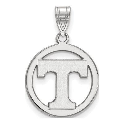 University of Tennessee Sterling Silver Medium Letter T Pendant