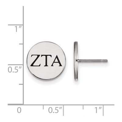 Zeta Tau Alpha Sterling Silver Greek Letter Stud Earrings – view 2