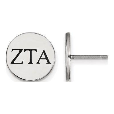Zeta Tau Alpha Sterling Silver Greek Letter Stud Earrings