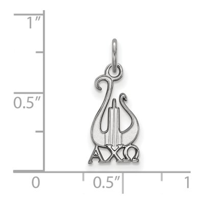 Alpha Chi Omega Sterling Silver Small Symbol Pendant – view 2