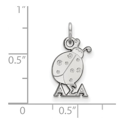 Alpha Sigma Alpha Sterling Silver Extra Small Sorority Pendant – view 2
