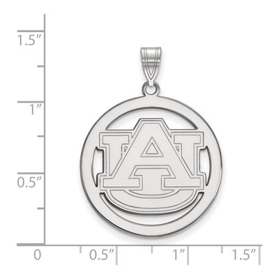 Auburn University Sterling Silver Extra Large XL Circle Pendant – view 2