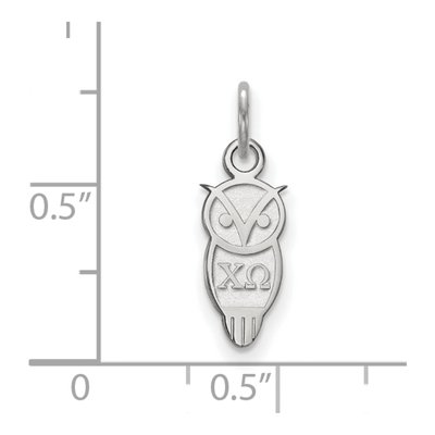 Chi Omega Sterling Silver Extra Small Sorority Pendant – view 2