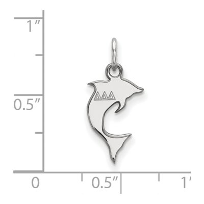 Delta Delta Delta Sterling Silver Tri Extra Small Sorority Pendant – view 2
