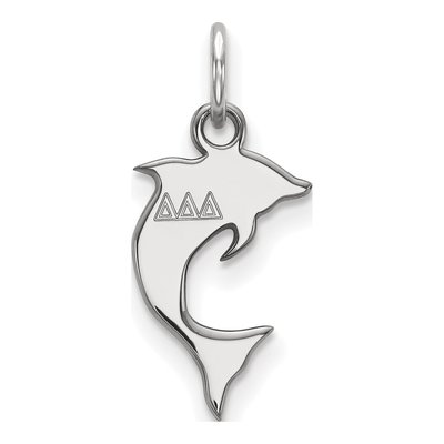 Delta Delta Delta Sterling Silver Tri Extra Small Sorority Pendant