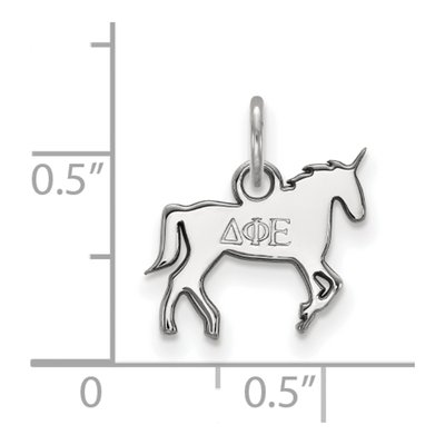 Delta Phi Epsilon Sterling Silver Extra Small Sorority Pendant – view 2