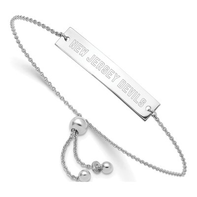 New Jersey Devils Sterling Silver Bar Bracelet