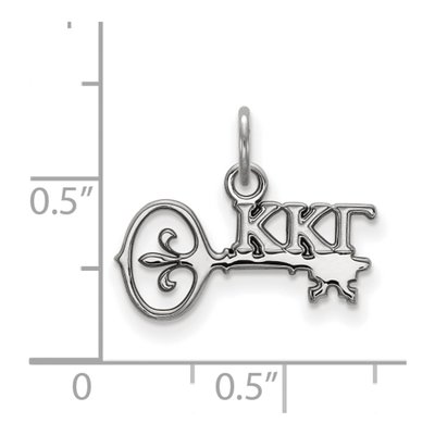 Kappa Kappa Gamma Sterling Silver Extra Small XS Pendant – view 2