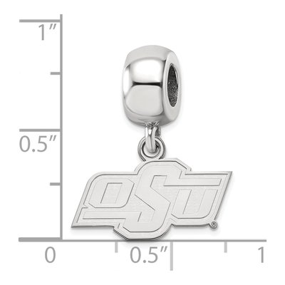 Oklahoma State University Sterling Silver Extra Small O-S-U Dangle Bead – view 5