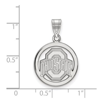 Ohio State University Sterling Silver Medium Buckeyes Pendant – view 2