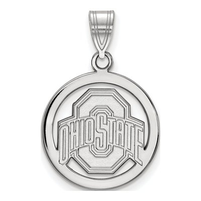 Ohio State University Sterling Silver Medium Buckeyes Pendant