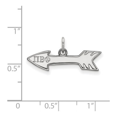 Pi Beta Phi Sterling Silver Extra Small Sorority Pendant – view 2