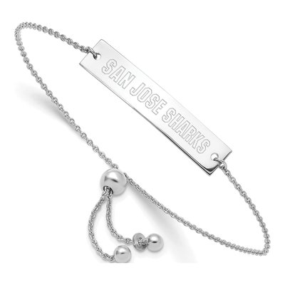 San Jose Sharks Sterling Silver Bar Bracelet