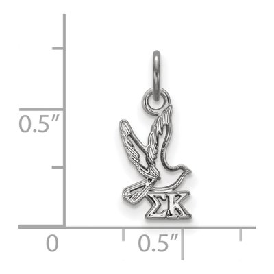 Sigma Kappa Sterling Silver Extra Small Pendant – view 2