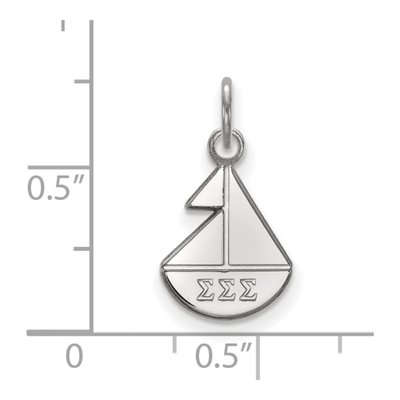 Sigma Sigma Sigma Sterling Silver Extra Small Pendant – view 2