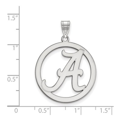 University of Alabama Sterling Silver Extra Large Letter A Pendant – view 2