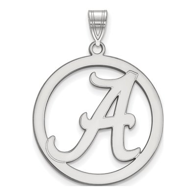 University of Alabama Sterling Silver Extra Large Letter A Pendant