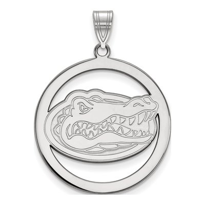 University of Florida Sterling Silver Extra Large Gators Circle Pendant