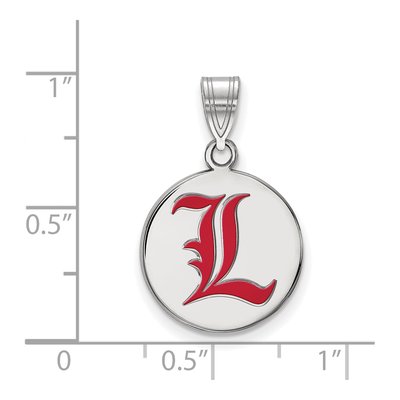 University of Louisville Sterling Silver Medium Cardinals Letter L Pendant – view 2