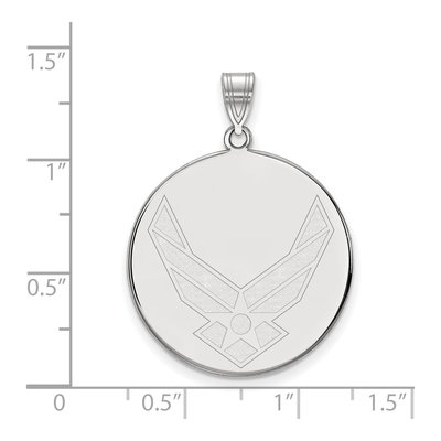 United States Air Force Academy Sterling Silver U.s Air Extra Large Disc Pendant – view 2