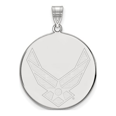 United States Air Force Academy Sterling Silver U.s Air Extra Large Disc Pendant