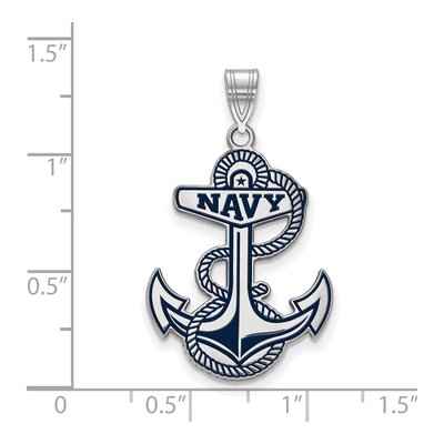 United States Naval Academy Sterling Silver Extra Large US Anchor Pendant – view 2