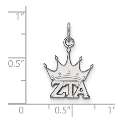 Zeta Tau Alpha Sterling Silver Extra Small XS Pendant – view 2