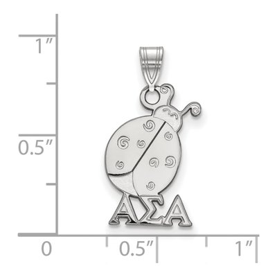 Alpha Sigma Alpha Sterling Silver Small Symbol Pendant – view 2